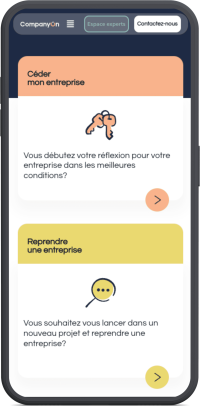 Site internet de company-on.fr en version mobile